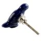Navy Blue Ceramic Bird Dresser Knob